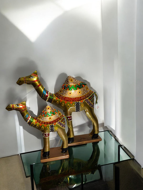 Indian Folk Art Camel Showpiece - Rajasthani Decor
